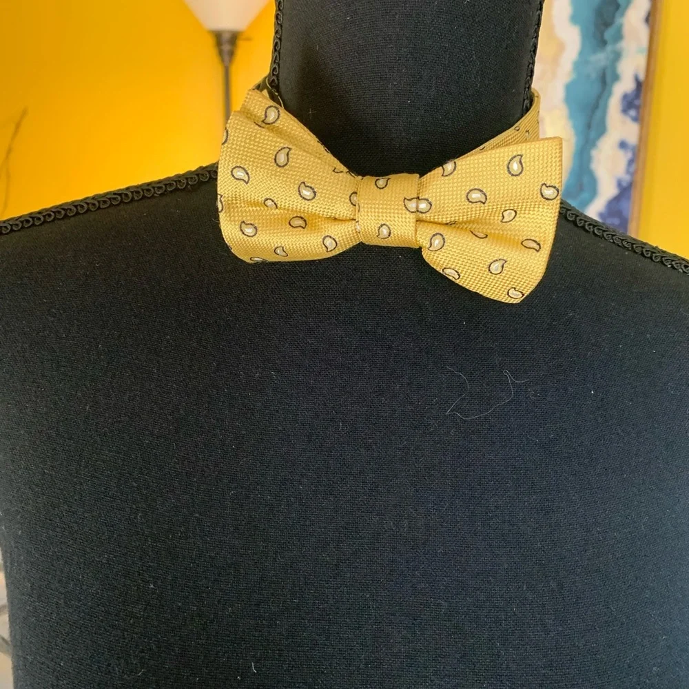 COPY - TOMMY HILFIGER (Yellow, gray and blue) BOW TIE - Picture 9 of 10